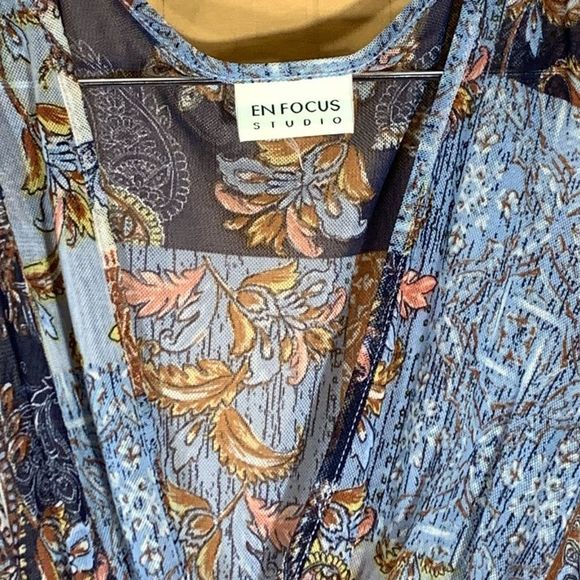 EnFocus Studio Sheer Long Sleeve Midi Dress Size M - Picture 4 of 4